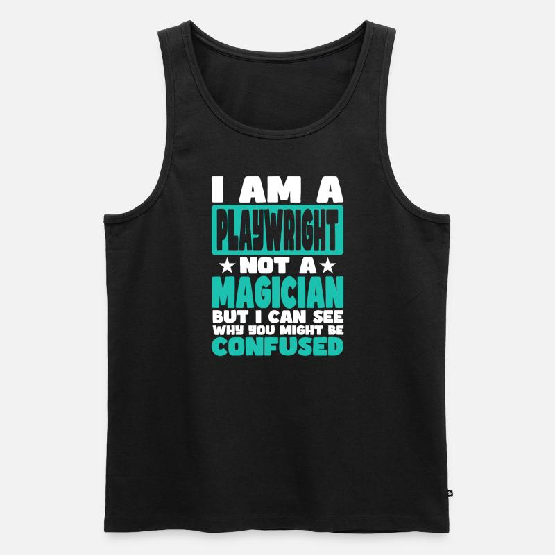 Dramatiker - Männer Premium Bio Tank Top - Schwarz