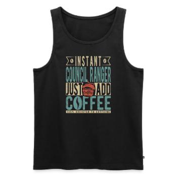 Instant Council Ranger Just Add Coffee - Men's Premium Organic Tank Top - black - Front - Michal (187cm)