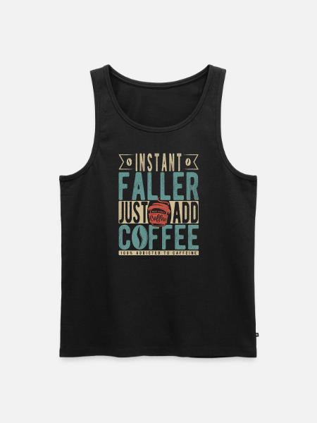 Instant Faller Just Add Coffee - Men's Premium Organic Tank Top - black