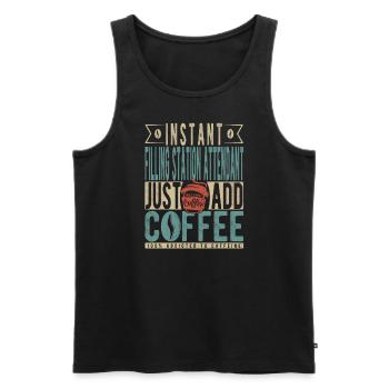 Instant-Tankwart einfach Kaffee hinzufügen - Männer Premium Bio Tank Top - Schwarz - Vorne - AI Model Male 178 light (178cm)