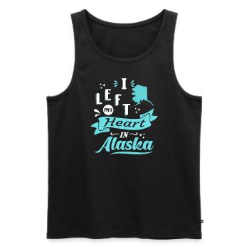 Alaska Souvenir Amour - Débardeur bio Premium Homme - noir - Devant - AI Model Male 178 light (178cm)