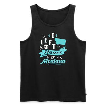 Montana Souvenir Amour - Débardeur bio Premium Homme - noir - Devant - Michal (187cm)