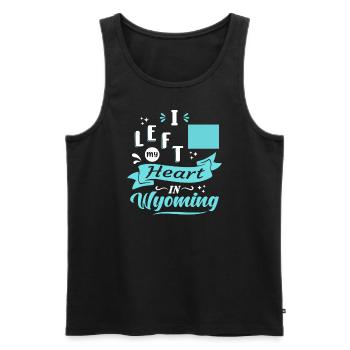 Wyoming Souvenir Love - Men's Premium Organic Tank Top - black - Front - Michal (187cm)