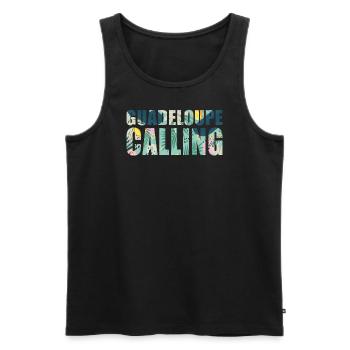 Guadeloupe Calling Tropical Guadeloupe Souvenir - Men's Premium Organic Tank Top - black - Front - Michal (187cm)
