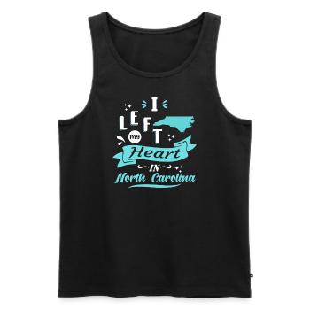 North Carolina Souvenir Liebe - Männer Premium Bio Tank Top - Schwarz - Vorne - Michal (187cm)