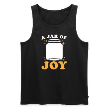 A Jar Of Joy Canning Food Preservation Lover - Men's Premium Organic Tank Top - black - Front - AI Model Male 178 light (178cm)