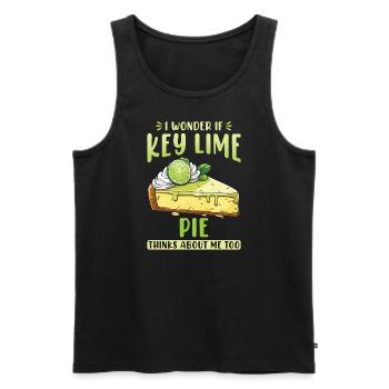 Key Lime Pie Bakery Dessert Baking Baker Pastry - Men's Premium Organic Tank Top - black - Front - AI Model Male 178 light (178cm)