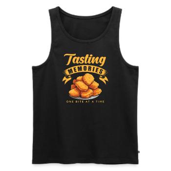 Chicken Nuggets Kindheitserinnerungen Essen Nostalgie - Männer Premium Bio Tank Top - Schwarz - Vorne - AI Model Male 178 light (178cm)