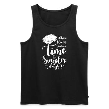 Mac And Cheese Food Nostalgie Kindheitserinnerungen - Männer Premium Bio Tank Top - Schwarz - Vorne - AI Model Male 178 light (178cm)