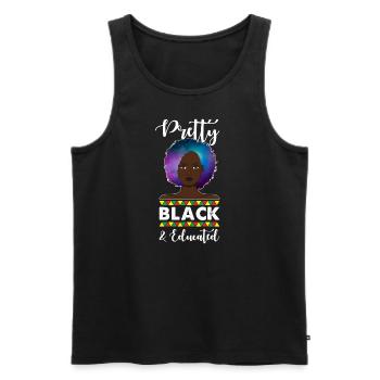 Pretty Black & Formed Motif - Men's Premium Organic Tank Top - black - Front - AI Model Male 178 light (178cm)