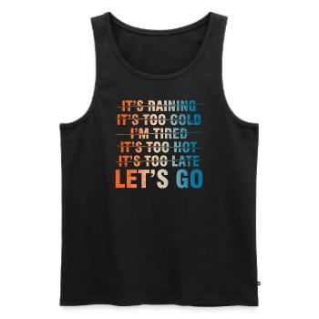 Let's Go - Motivation for Your Workout - Men's Premium Organic Tank Top - black - Front - Michal (187cm)