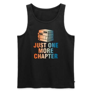 Just one more chapter for bookworms - Men's Premium Organic Tank Top - black - Front - Michal (187cm)