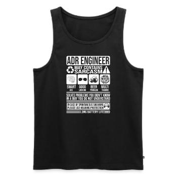 Adr Engineer Sarcasm funny Gift Adr Engineer - Men's Premium Organic Tank Top - black - Front - Michal (187cm)