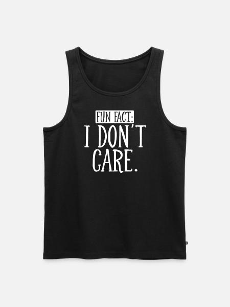 Fun fact: I don't care - Men's Premium Organic Tank Top - black