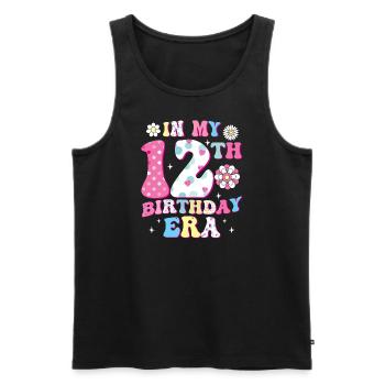 Welcome to the 12th Birthday Age - Men's Premium Organic Tank Top - black - Front - AI Model Male 178 light (178cm)