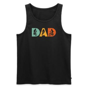 Cycling Dad Proud Dad - Men's Premium Organic Tank Top - black - Front - AI Model Male 178 light (178cm)