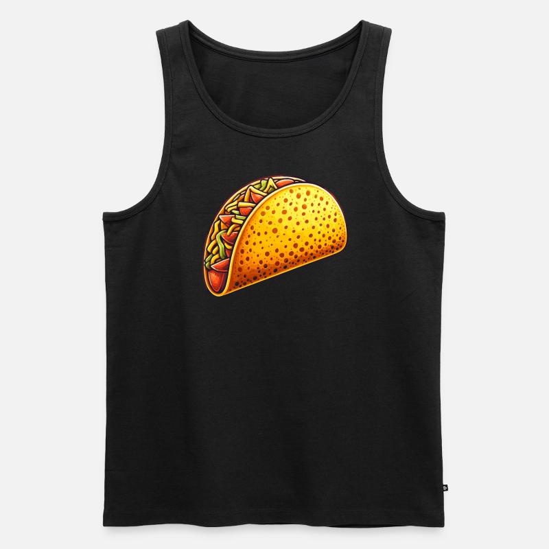 Taco Schale - Männer Premium Bio Tank Top - Schwarz
