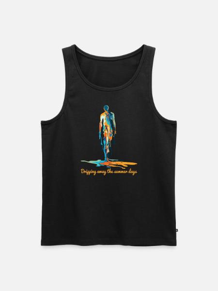 Hot days melt away - Men's Premium Organic Tank Top - black