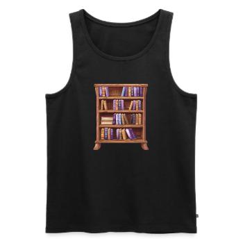 Magische Bücherregal Bezaubernde Motive - Männer Premium Bio Tank Top - Schwarz - Vorne - AI Model Male 178 light (178cm)