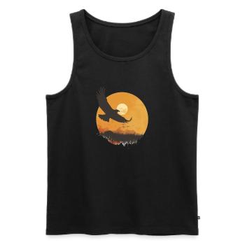 Majestätischer Adler Im Sonnenuntergang - Männer Premium Bio Tank Top - Schwarz - Vorne - Michal (187cm)