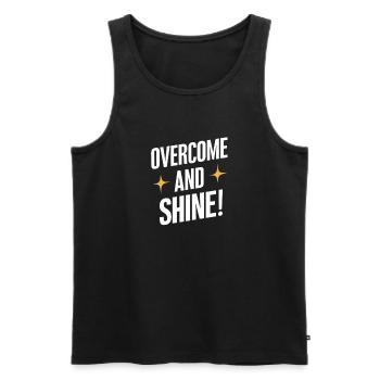 Conquer and shine like a star - Men's Premium Organic Tank Top - black - Front - Michal (187cm)