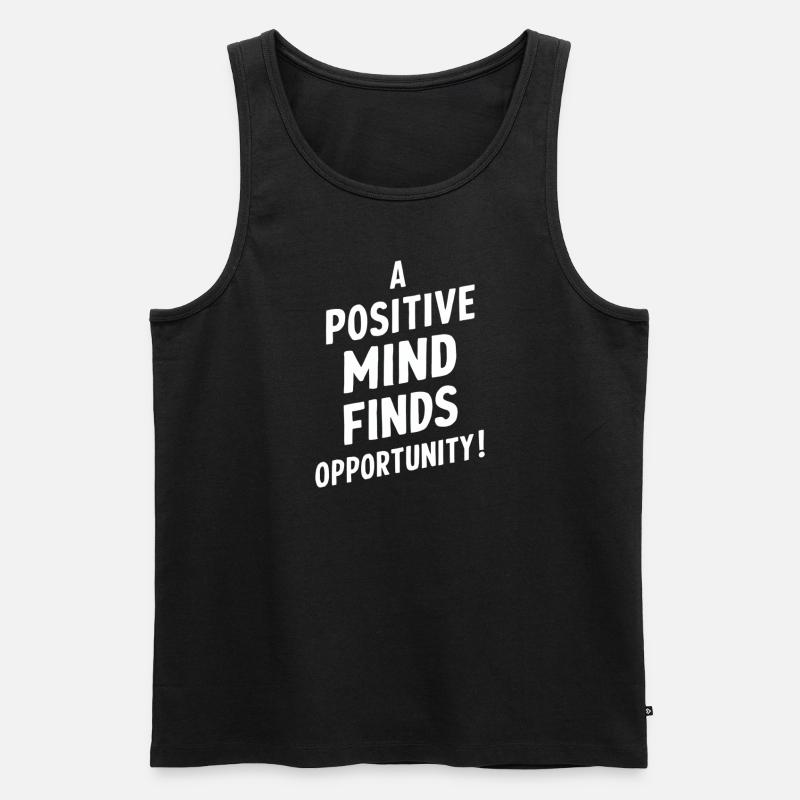 Positiver Geist Entdeckt Chancen - Männer Premium Bio Tank Top - Schwarz