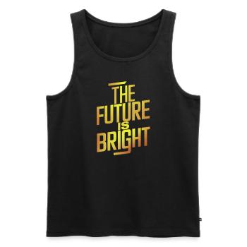 Die Zukunft Ist Strahlend Motivation - Männer Premium Bio Tank Top - Schwarz - Vorne - AI Model Male 178 light (178cm)
