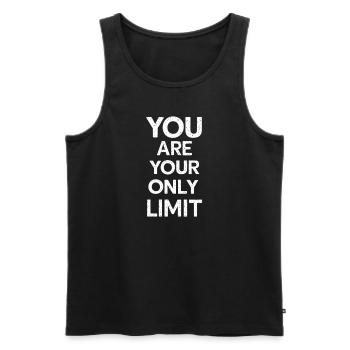 You Are Your Only Limit Motivation - Männer Premium Bio Tank Top - Schwarz - Vorne - Michal (187cm)