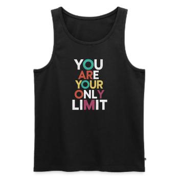 You're your only limit - Men's Premium Organic Tank Top - black - Front - Michal (187cm)