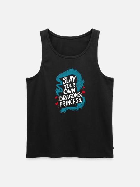 Defeat Your Dragon Princess - Men's Premium Organic Tank Top - black