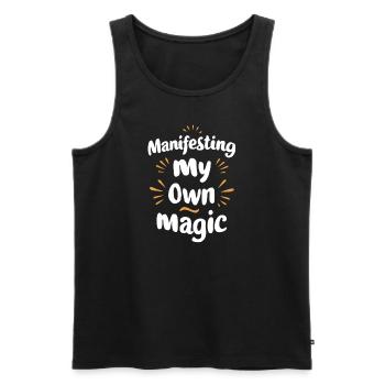 Manifesting My Own Magic Motivation - Men's Premium Organic Tank Top - black - Front - Michal (187cm)