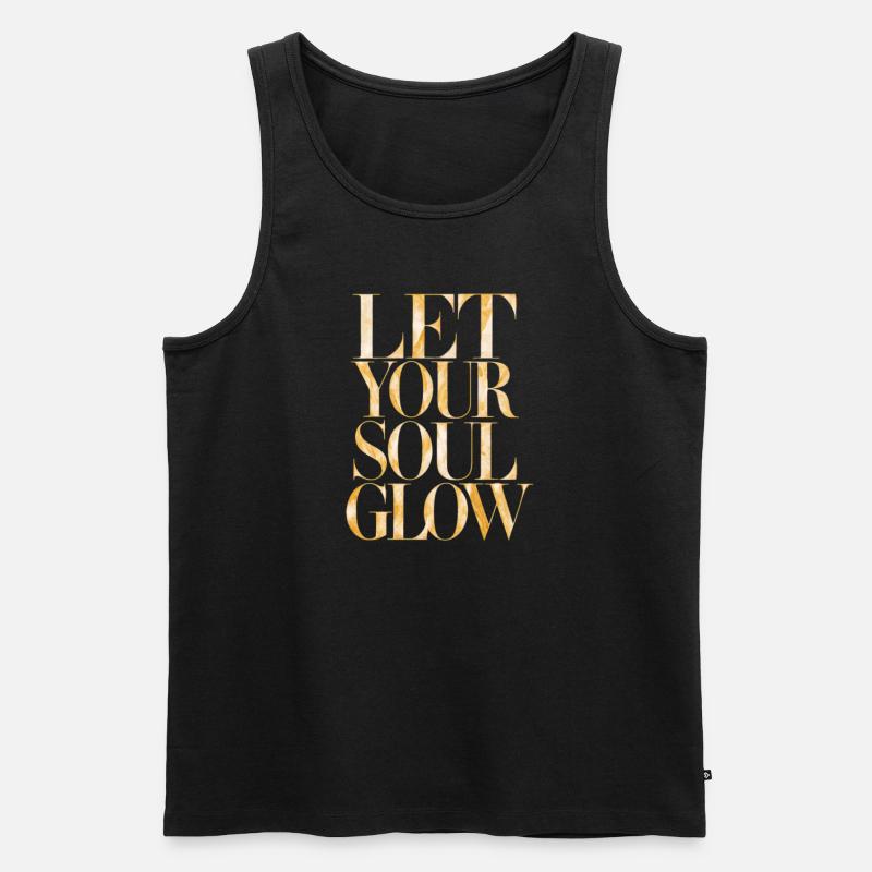 Lass Deine Seele Strahlen - Männer Premium Bio Tank Top - Schwarz