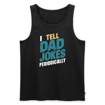 Ich Erzähle Väterwitze Periodisch - Männer Premium Bio Tank Top - Schwarz - Vorne - AI Model Male 178 light (178cm)