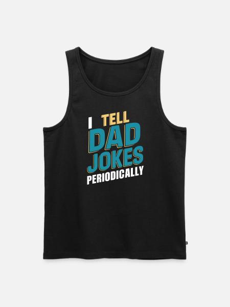 Ich Erzähle Väterwitze Periodisch - Männer Premium Bio Tank Top - Schwarz
