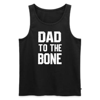 Dad To The Bone Rocking Style - Men's Premium Organic Tank Top - black - Front - Michal (187cm)
