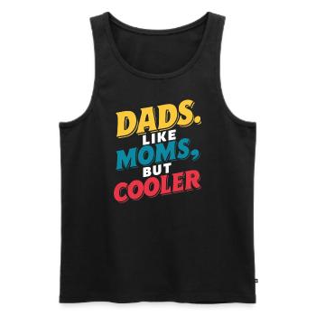 Les papas comme les mamans sont juste cool en disant - Débardeur bio Premium Homme - noir - Devant - Michal (187cm)
