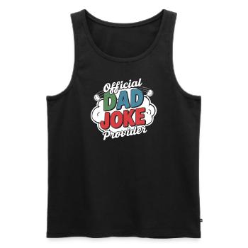 Offizieller Dad Joke Versorger - Männer Premium Bio Tank Top - Schwarz - Vorne - Michal (187cm)