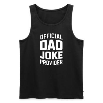 Offizieller Dad Joke Versorger - Männer Premium Bio Tank Top - Schwarz - Vorne - Michal (187cm)