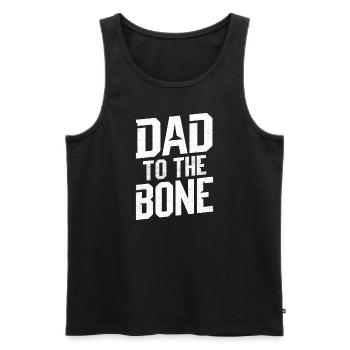 Dad To The Bone Strong Expression - Men's Premium Organic Tank Top - black - Front - Michal (187cm)