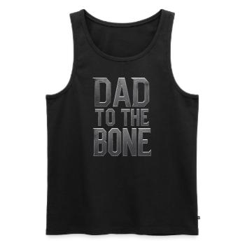 Motif de papa à l’os pour les pères - Débardeur bio Premium Homme - noir - Devant - AI Model Male 178 light (178cm)