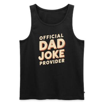 Offizieller Dad Joke Provider - Männer Premium Bio Tank Top - Schwarz - Vorne - AI Model Male 178 light (178cm)