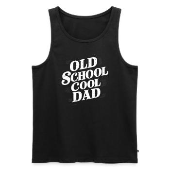 Old School Cool Dad Look rétro - Débardeur bio Premium Homme - noir - Devant - Michal (187cm)