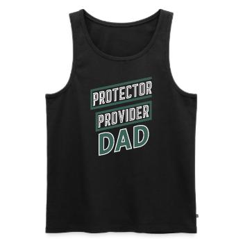 Protector Provider Dad Stolzer Vater - Männer Premium Bio Tank Top - Schwarz - Vorne - AI Model Male 178 light (178cm)