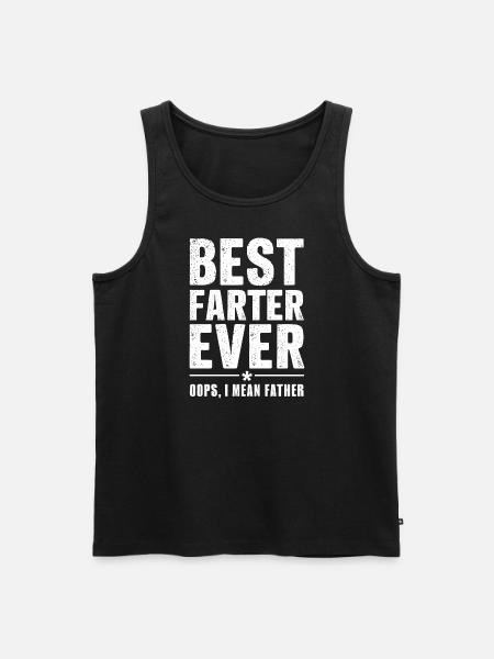 Best Dad Ever Funny Statement - Men's Premium Organic Tank Top - black