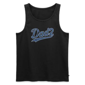 Stolzer Dad2 Mit Vintage Flair - Männer Premium Bio Tank Top - Schwarz - Vorne - Michal (187cm)