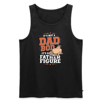 Pas seulement un corps de papa mais une figure paternelle - Débardeur bio Premium Homme - noir - Devant - AI Model Male 178 light (178cm)