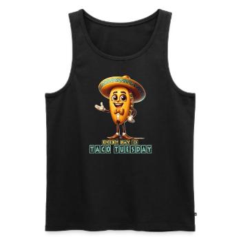 Every day is Taco Tuesday - Men's Premium Organic Tank Top - black - Front - AI Model Male 178 light (178cm)