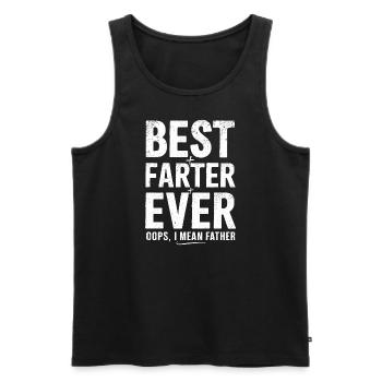 Bester Farzender Vater Aller Zeiten - Männer Premium Bio Tank Top - Schwarz - Vorne - AI Model Male 178 light (178cm)