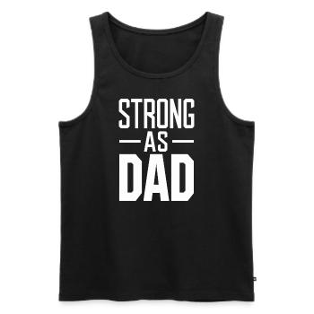 Motif fort comme papa pour la mode de tous les jours - Débardeur bio Premium Homme - noir - Devant - Michal (187cm)