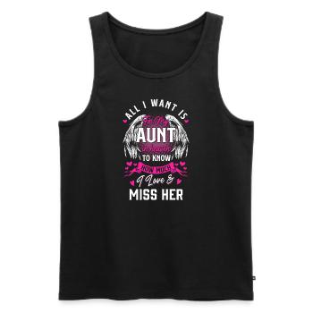 Tante Im Himmel - Männer Premium Bio Tank Top - Schwarz - Vorne - Michal (187cm)